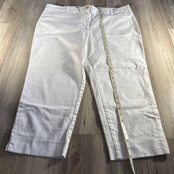 Ann Taylor White Ankle Length Chino Cotton Dress Pants size 16P - Picture 5 of 9